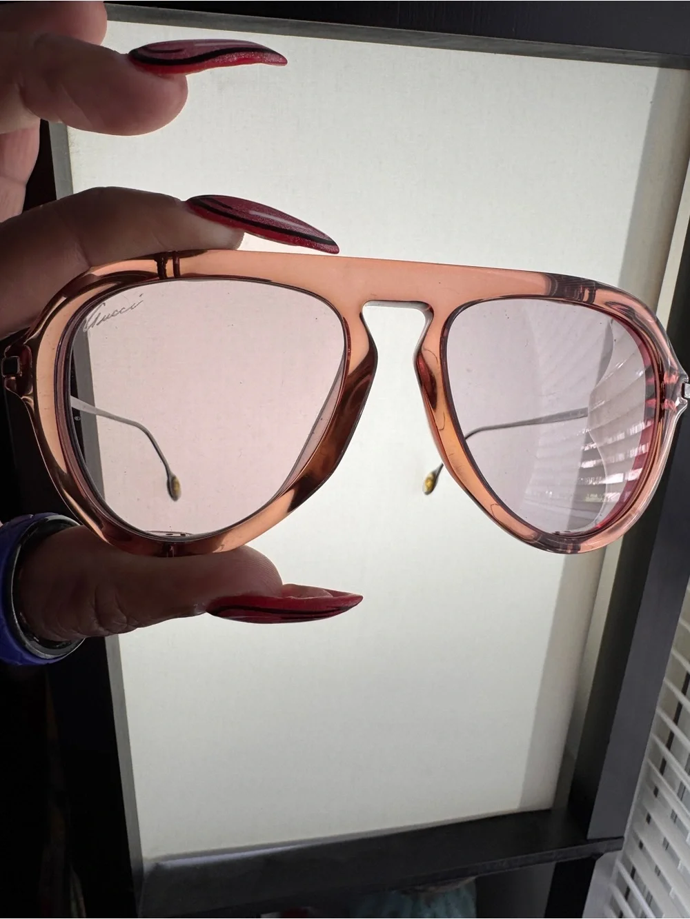 Gucci Brown Tortoiseshell Frame Sunglasses with Warm Brown Lenses